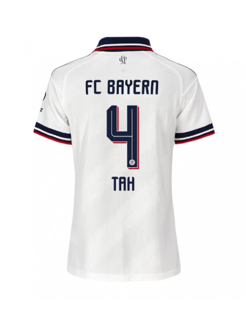Zenske Futbalové oblečenie Bayern Munich Jonathan Tah #4 2026-27 Krátky Rukáv - Preč Zenske Futbalové oblečenie Bayern Munich Jonathan Tah #4 2026-27 Krátky Rukáv - Preč